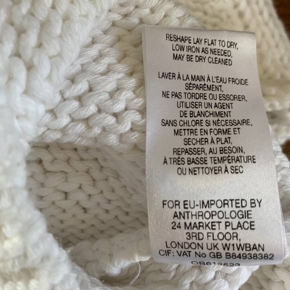 Anthro Moth White Knit Sleeveless Top Size S - Picture 8 of 8